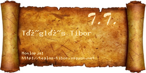 Téglás Tibor névjegykártya