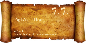 Téglás Tibor névjegykártya